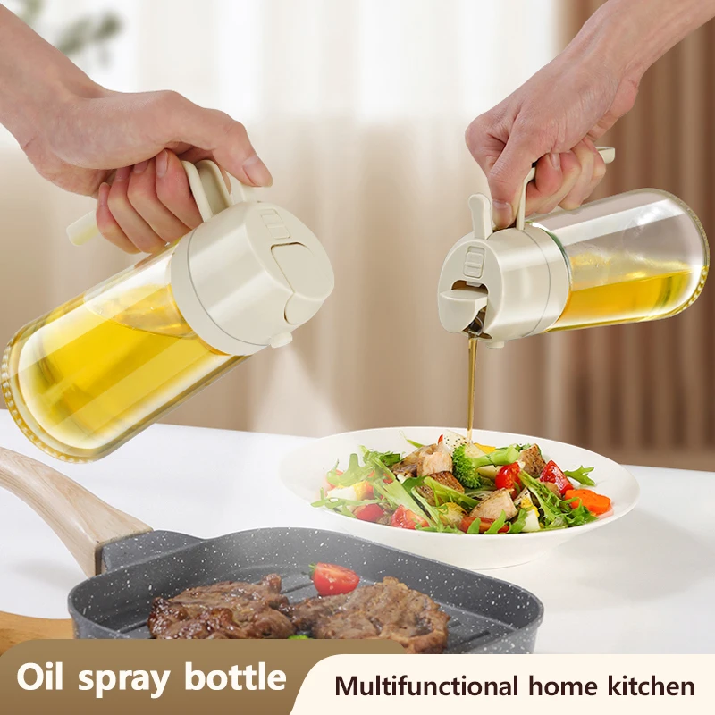Kitchen Gadgets Oil Spray - New 470ml Oil Spray Pot 2-in-1