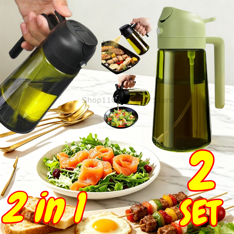 Kitchen Gadgets Oil Spray - 2-in-1 Oil Sprayer Dispenser Olive Oil
