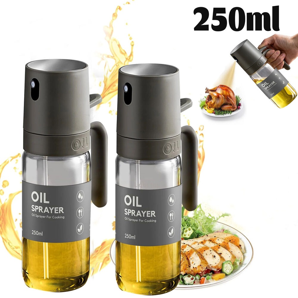 Kitchen Gadgets Oil Spray - 250ML Oil Sprayer,High Borosilicate Glass BPA
