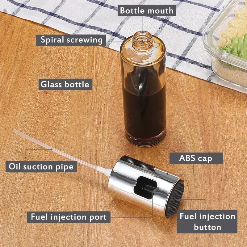 Glass BBQ Oil Bottle with Spra - Kitchen Gadgets Oil Spray ulasan dan harga