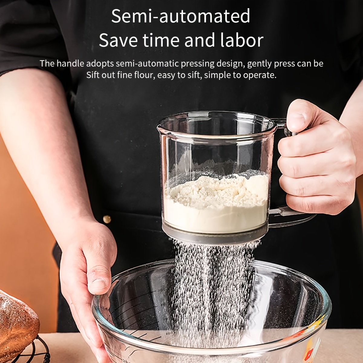 Flour sifter handheld semi-aut - Kitchen Handy Gadgets ulasan dan harga