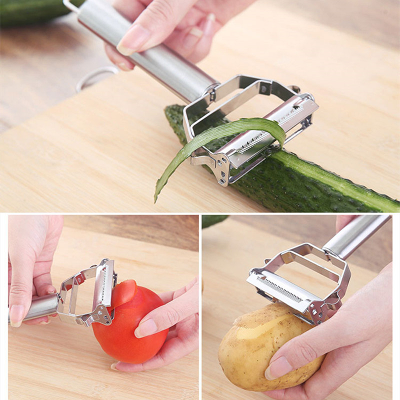 4 in 1 Stainless Steel Multi-f - Household Kitchen Gadgets Vegetable Cutter Silk Cutter ulasan dan harga