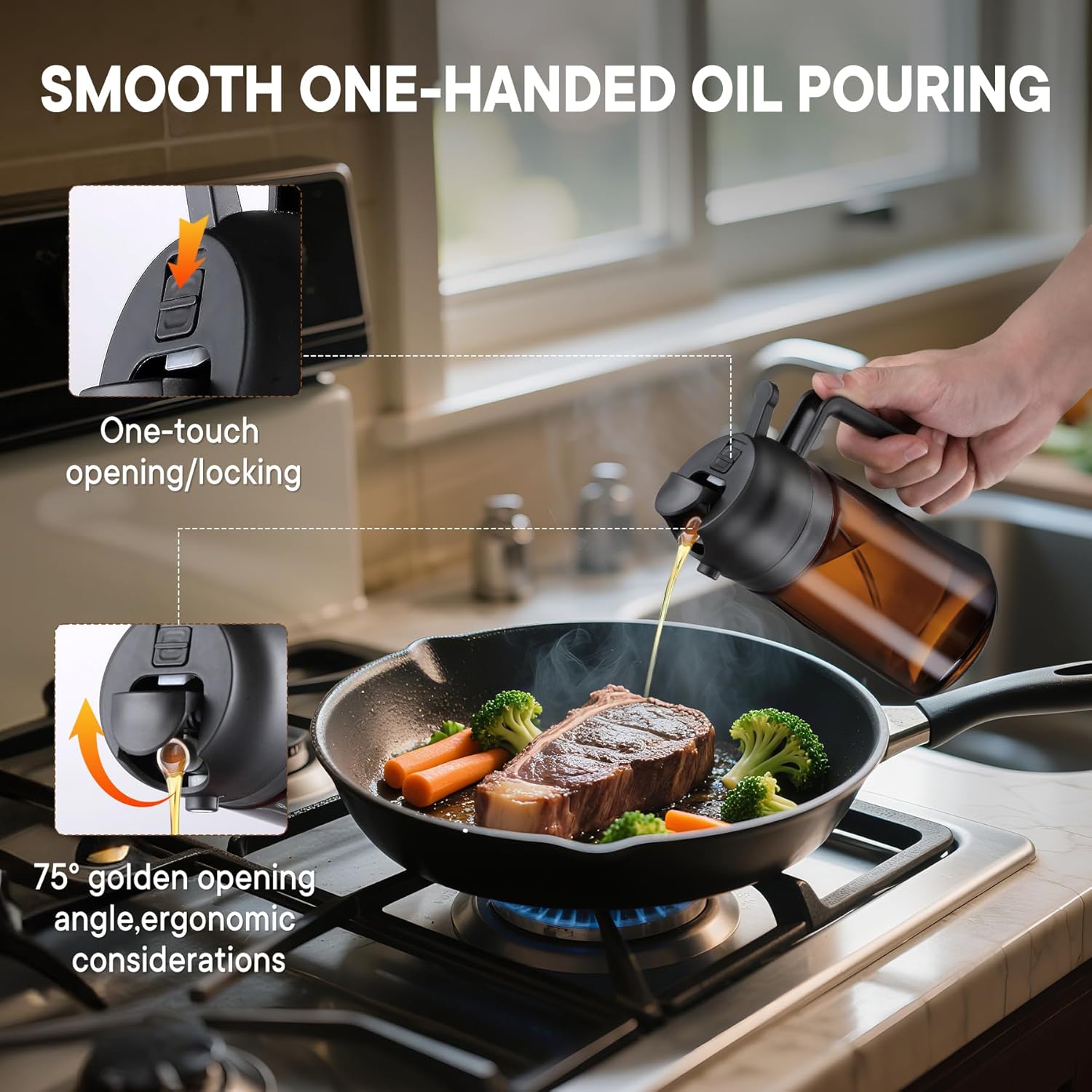 Olive Oil Sprayer 2-in-1 for A - Kitchen Gadgets Oil Spray ulasan dan harga