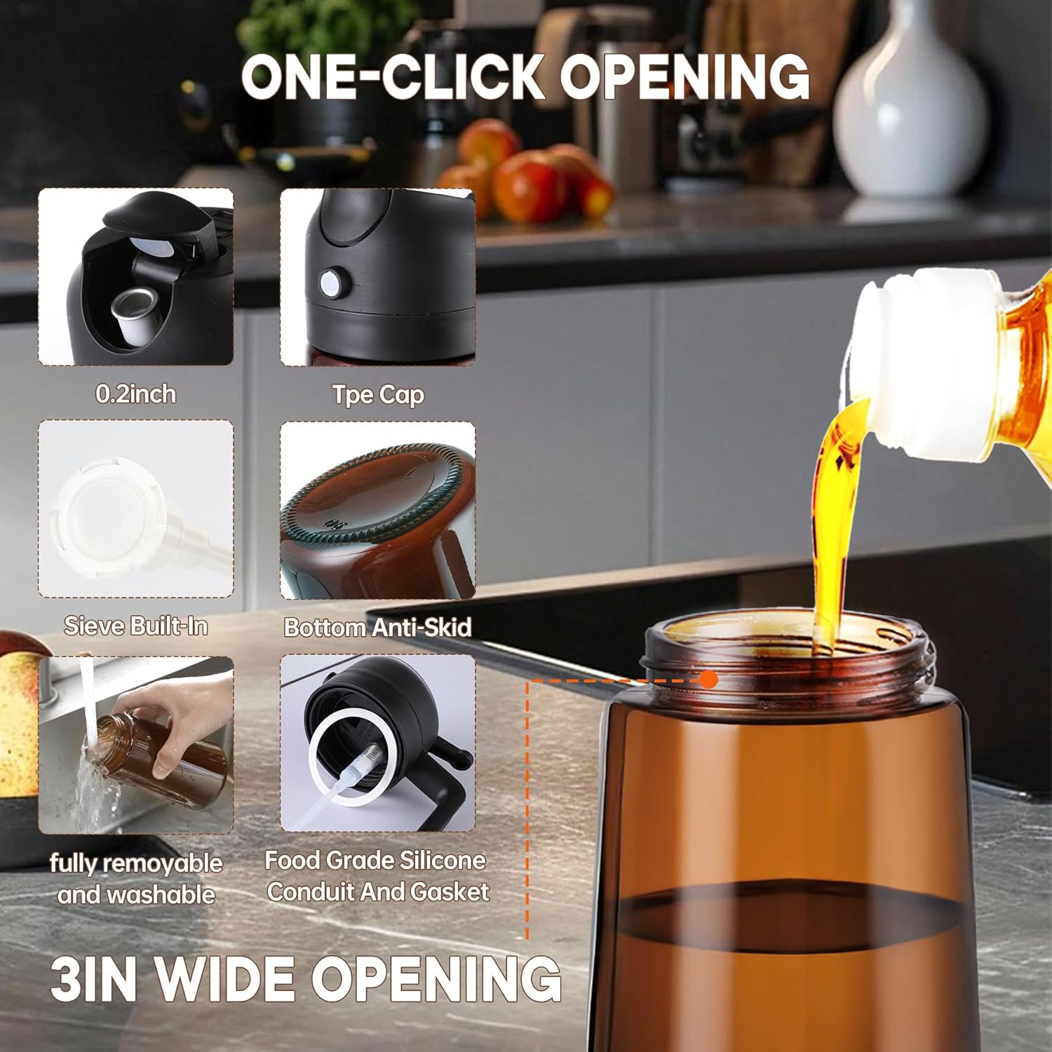 Olive Oil Sprayer 2-in-1 for A - Kitchen Gadgets Oil Spray ulasan dan harga