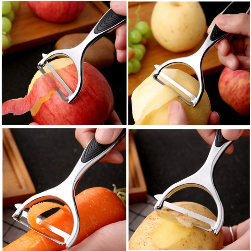 Stainless Steel Potato Peeler  - Household Kitchen Gadgets Vegetable Cutter Silk Cutter ulasan dan harga
