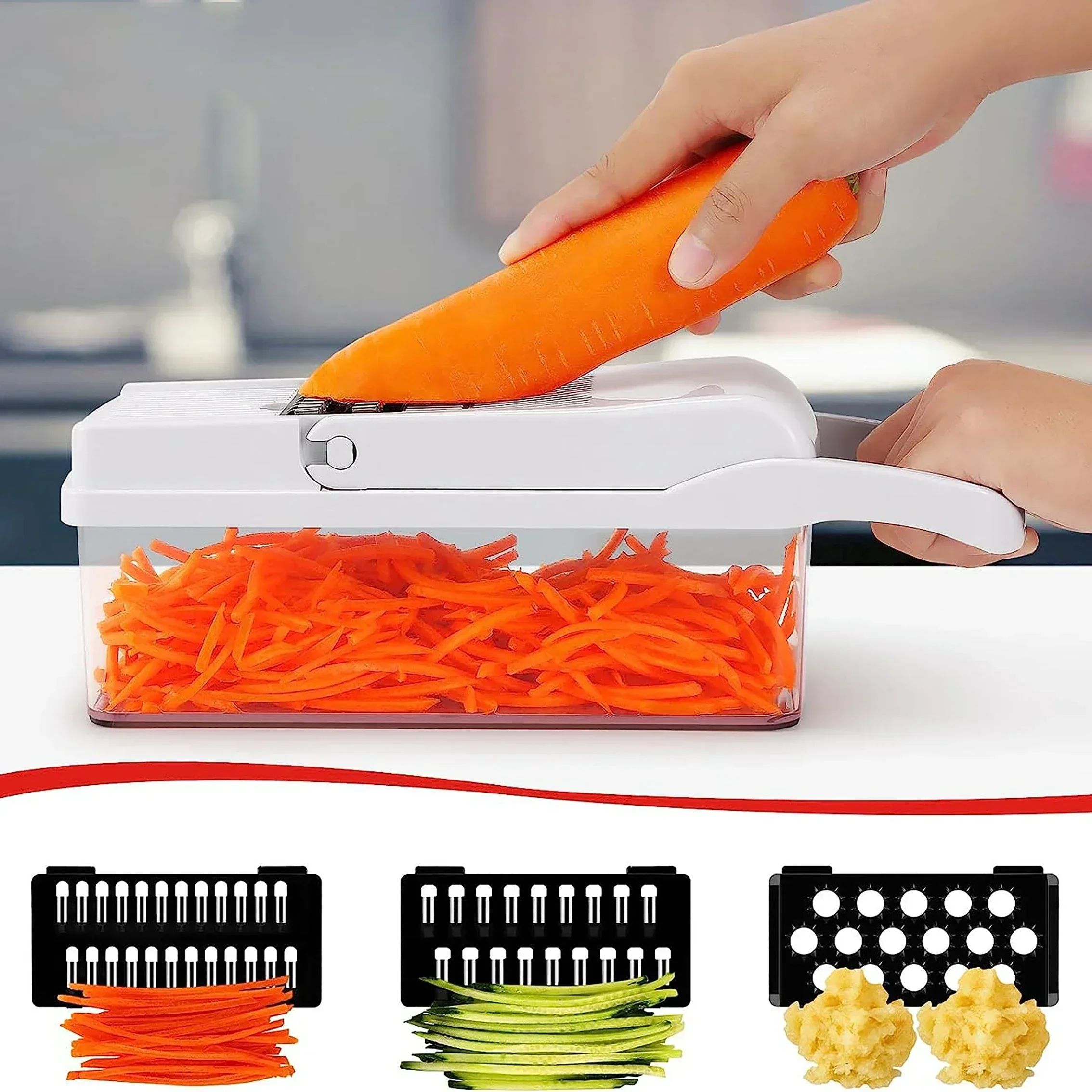 Vegetable Chopper Multifunctio - Household Kitchen Gadgets Vegetable Cutter Silk Cutter ulasan dan harga