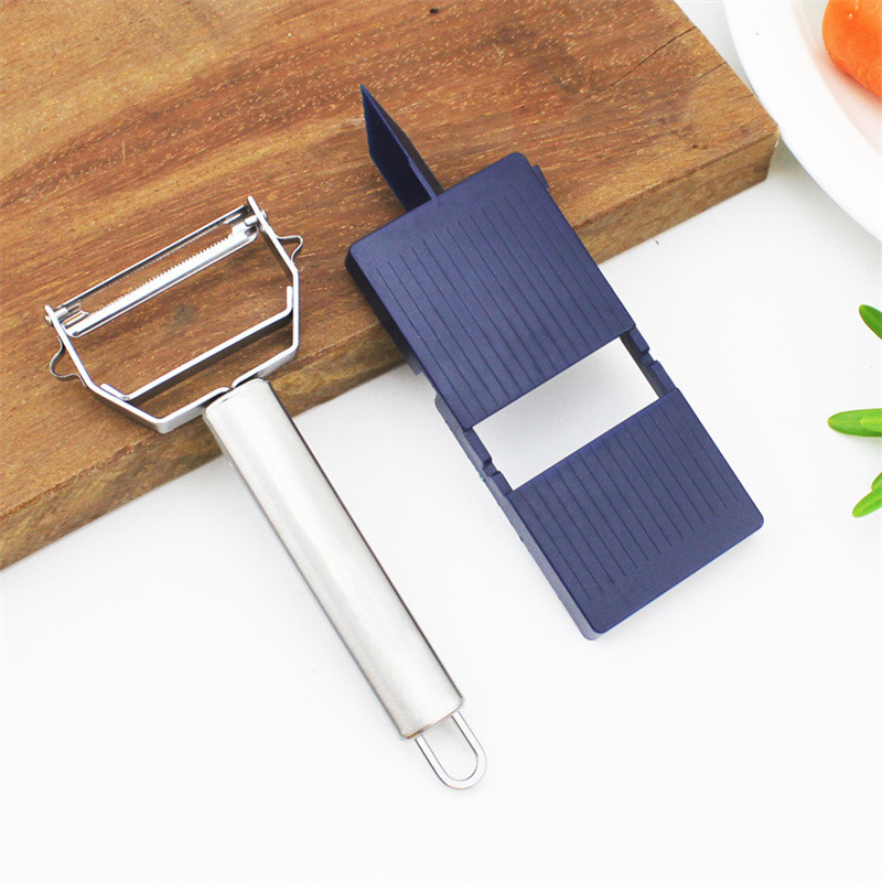 2 in 1 Peeler Slicer Set Kitch - Household Kitchen Gadgets Vegetable Cutter Silk Cutter ulasan dan harga